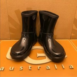 NEW TODDLER UGG RAHJEE BLACK WATERPROOF RAIN BOOTS